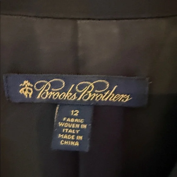 Brooks Brothers Navy Wool Blazer with Gold Buttons, 12 - Picture 9 of 9